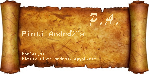 Pinti András névjegykártya